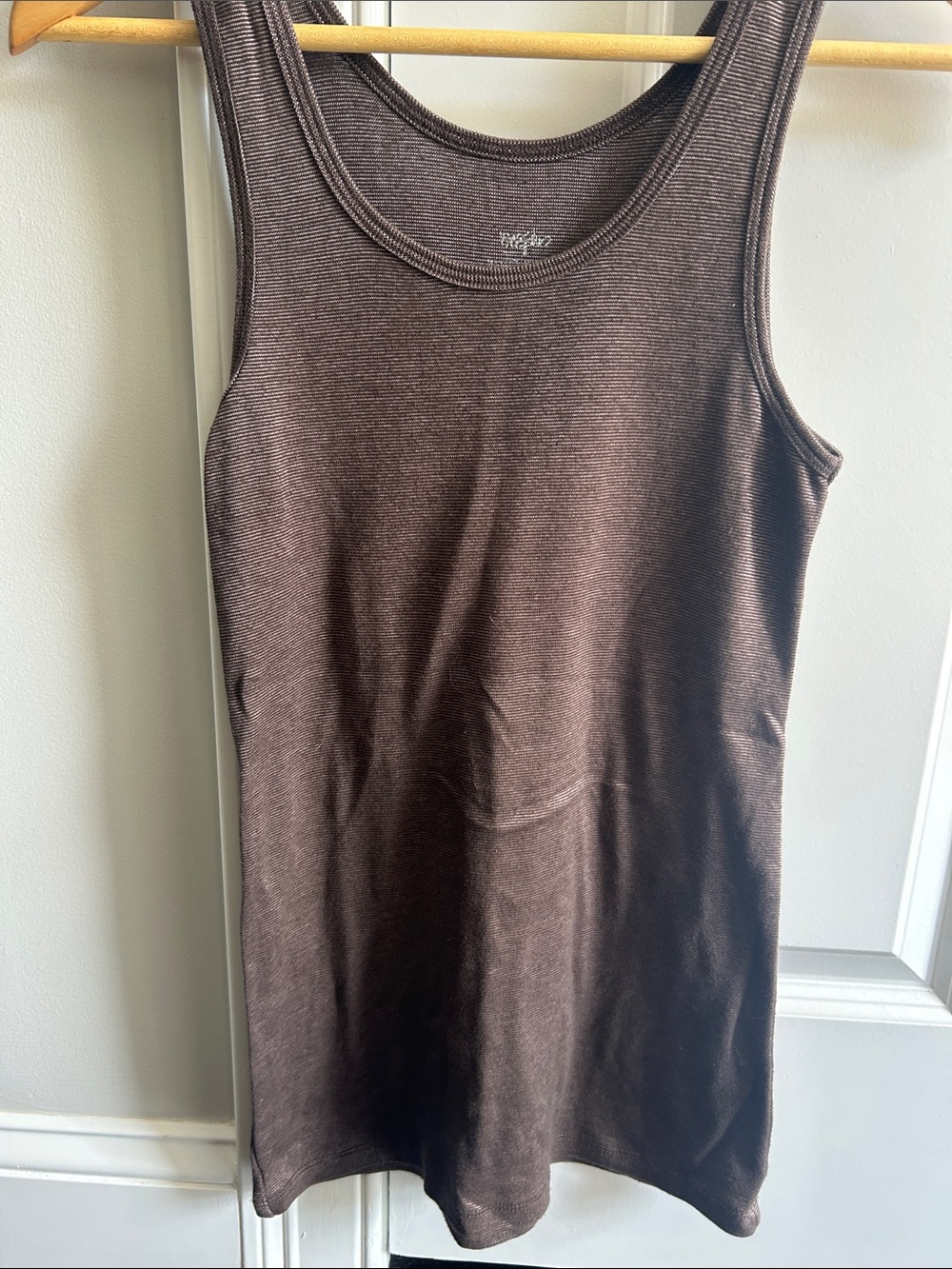 Massimo Brown Ribbed Tank Top